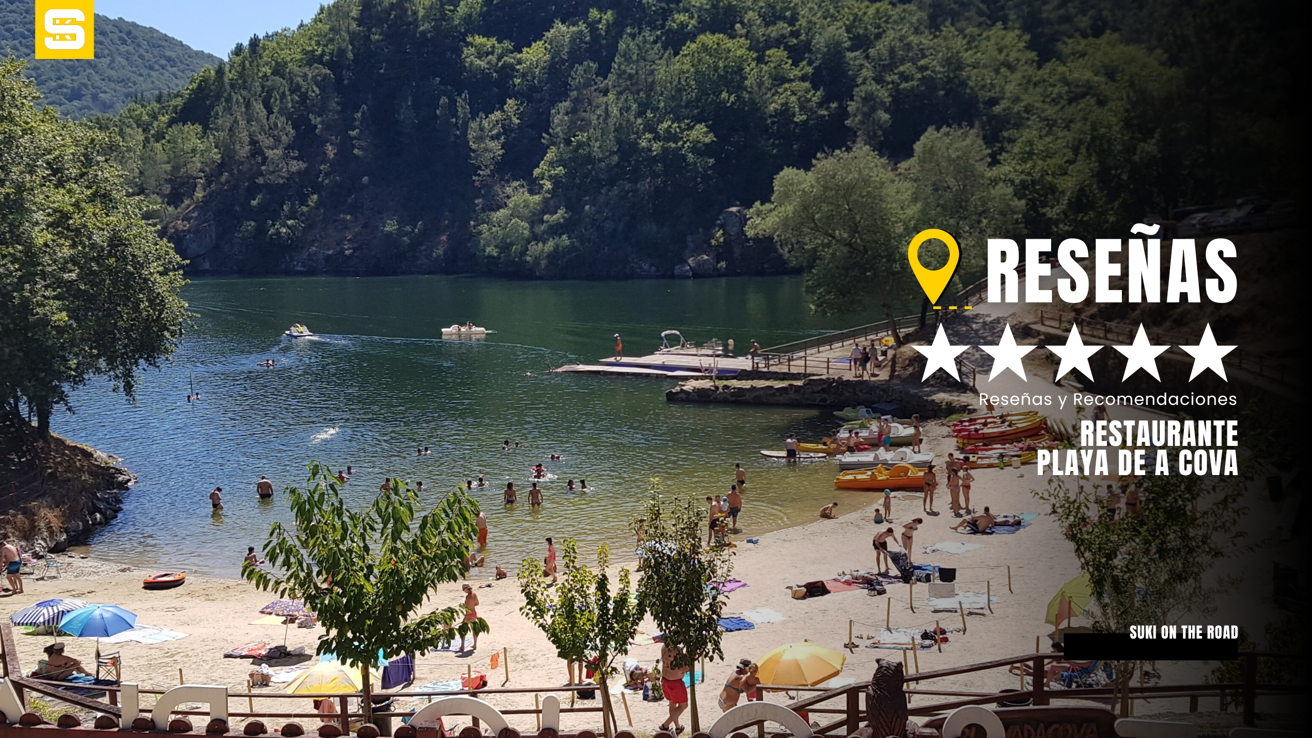 RESEÑA- Playa Fluvial de A Cova ( Ribeira Sacra, Lugo)."Donde el río Miño se ensancha en calma y el verde gallego abraza el horizonte, aparece A Cova, un pequeño paraíso escondido entre viñedos y montañas."Si hay un rincón que me ha robado el corazón este verano, ha sido la Playa fluvial de A Cova, en plena Ribeira Sacra. No es una playa cualquiera: es un lugar tranquilo, con aguas mansas del río Miño, rodeado de naturaleza y viñedos que parecen colgar del cielo. Un auténtico paraíso interior donde desconectar y respirar. Guía de Mototurismo Galicia | SUKI ON THE ROAD