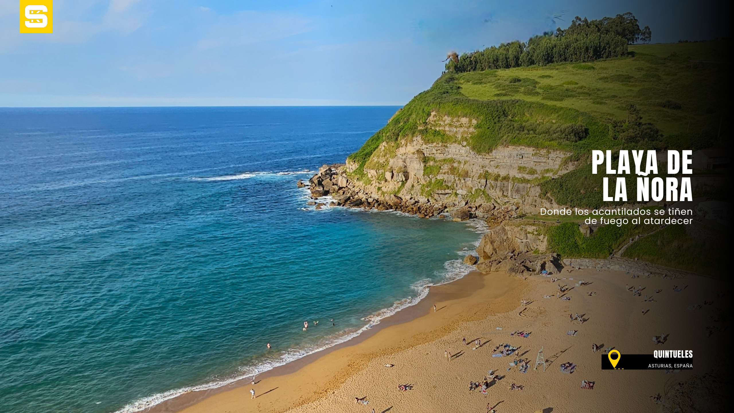 Playa de la Ñora, Asturias. Donde los acantilados se tiñen de fuego al atardecer