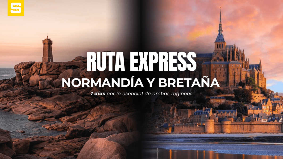 Ruta Express por Normandía y Bretaña en 7 días: mapa, itinerario completo en moto o coche por lo esencial de ambas&nbsp;regiones